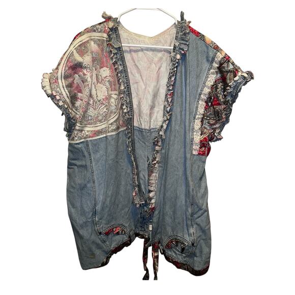 None and/or Unknown Jackets & Blazers - Rework oversized demin long vest